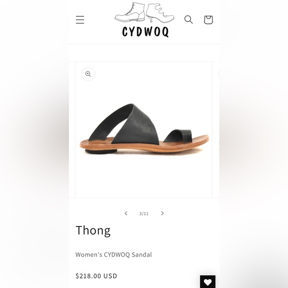 Cydwoq Leather Sandal- EUC, Black Size 40 (10) - Picture 6 of 6